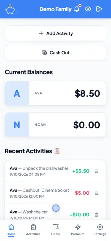 Inviting a child from Linked Accounts and Invites