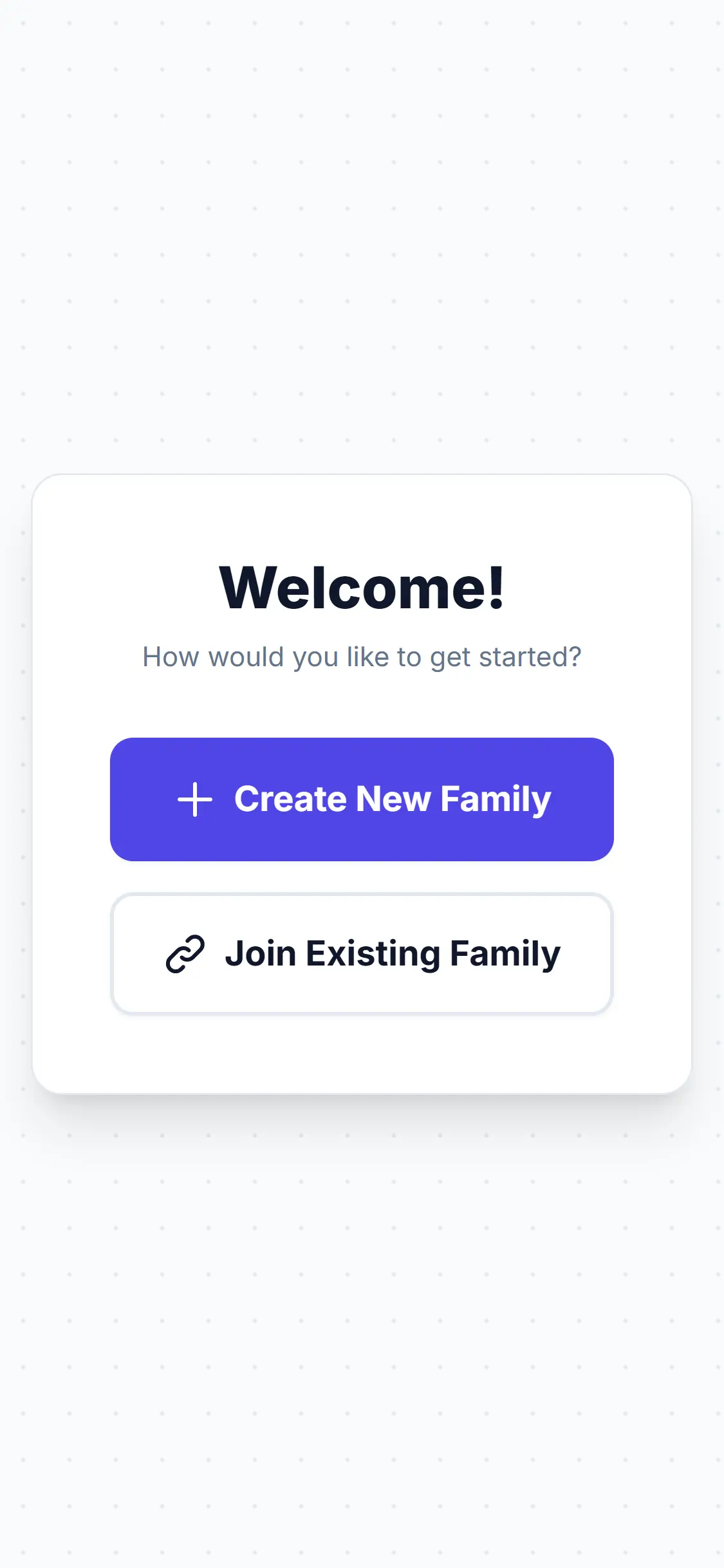 Welcome Screen